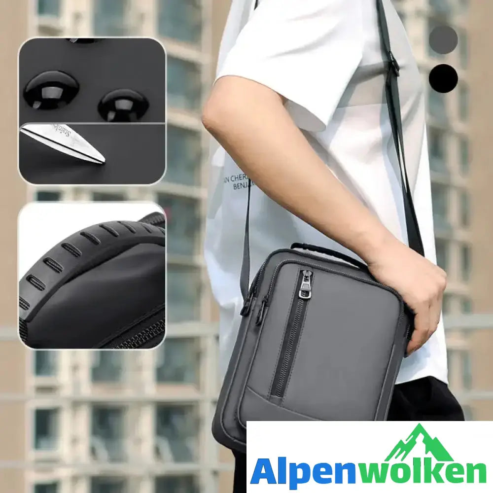 Alpenwolken - Lässige Outdoor-Schultertasche für Herren