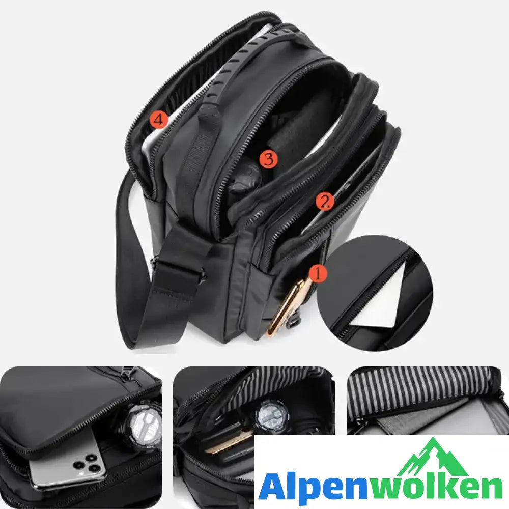 Alpenwolken - Lässige Outdoor-Schultertasche für Herren