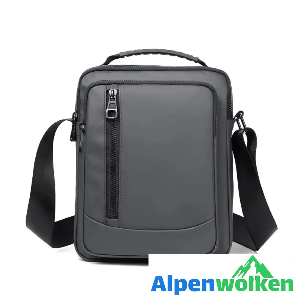 Alpenwolken - Lässige Outdoor-Schultertasche für Herren Grau S