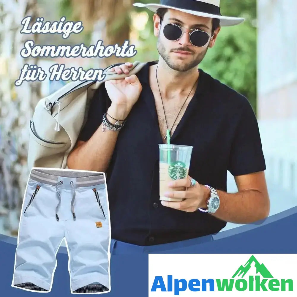 Alpenwolken - Lässige Sommershorts für Herren