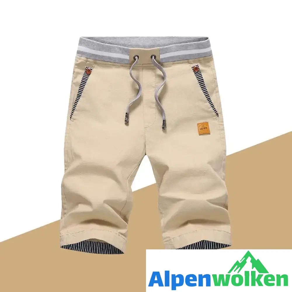 Alpenwolken - Lässige Sommershorts für Herren khaki