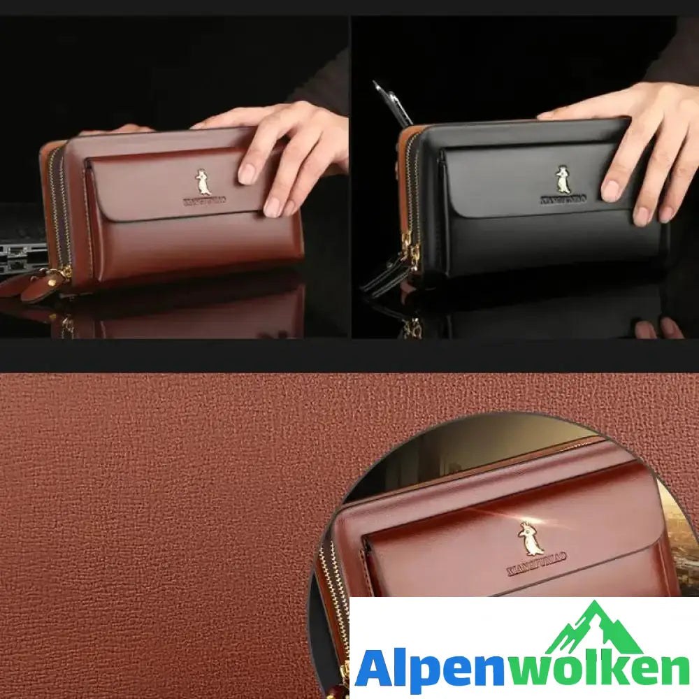 Alpenwolken - Lange Brieftasche für Herren