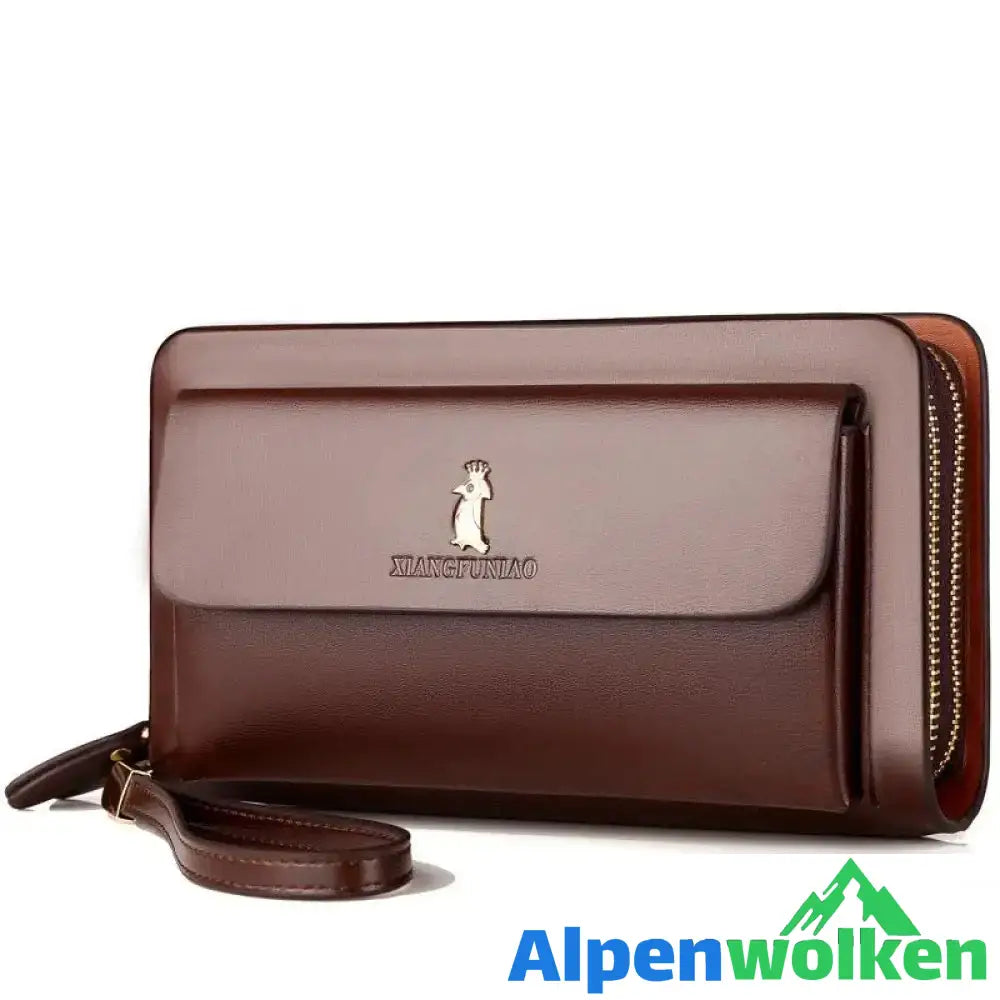 Alpenwolken - Lange Brieftasche für Herren Braun