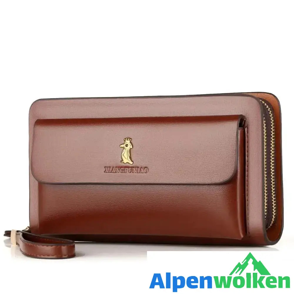 Alpenwolken - Lange Brieftasche für Herren Khaki