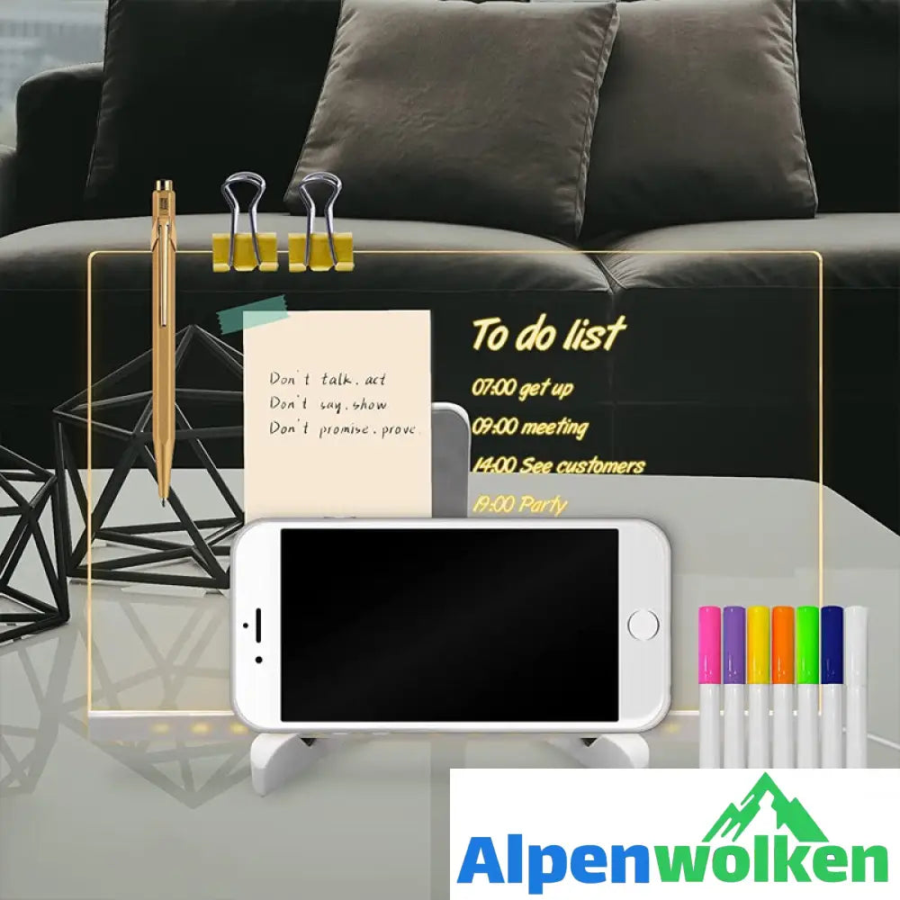 Alpenwolken - ✨LED-Farbnotiztafel aus Acryl🎨