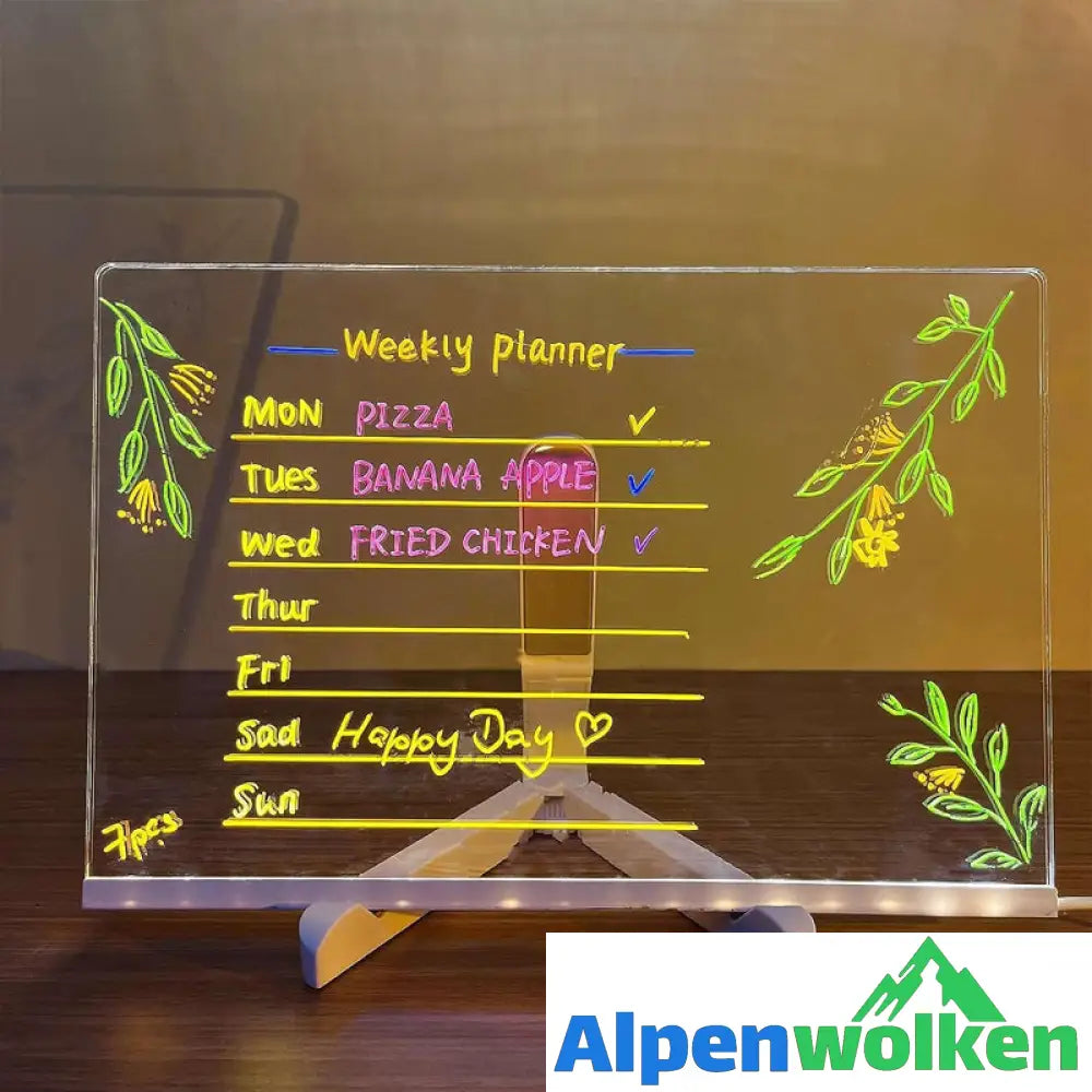 Alpenwolken - ✨LED-Farbnotiztafel aus Acryl🎨