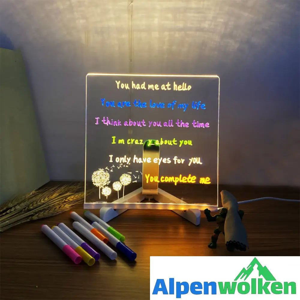 Alpenwolken - ✨LED-Farbnotiztafel aus Acryl🎨