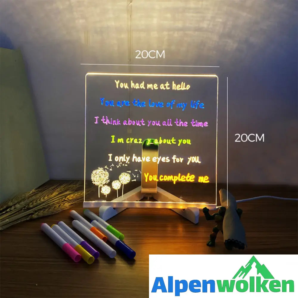 Alpenwolken - ✨LED-Farbnotiztafel aus Acryl🎨