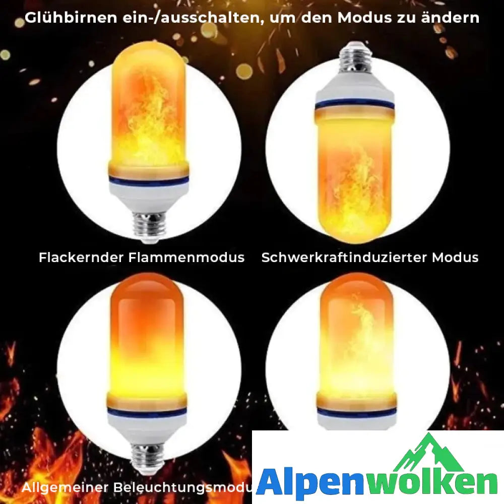 Alpenwolken - LED Feuerlicht mit Schwerkrafteffekt