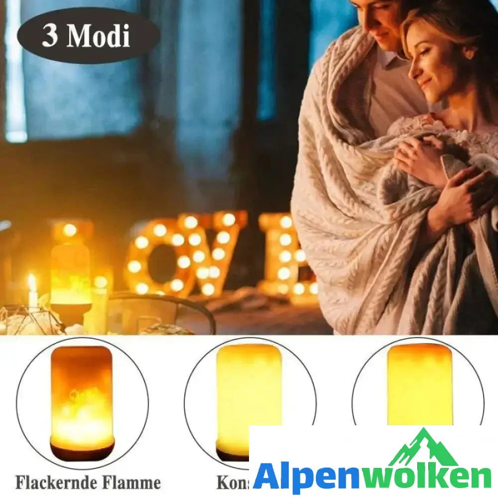 Alpenwolken - LED-Flammenlampe mit Schwerkraftsensor