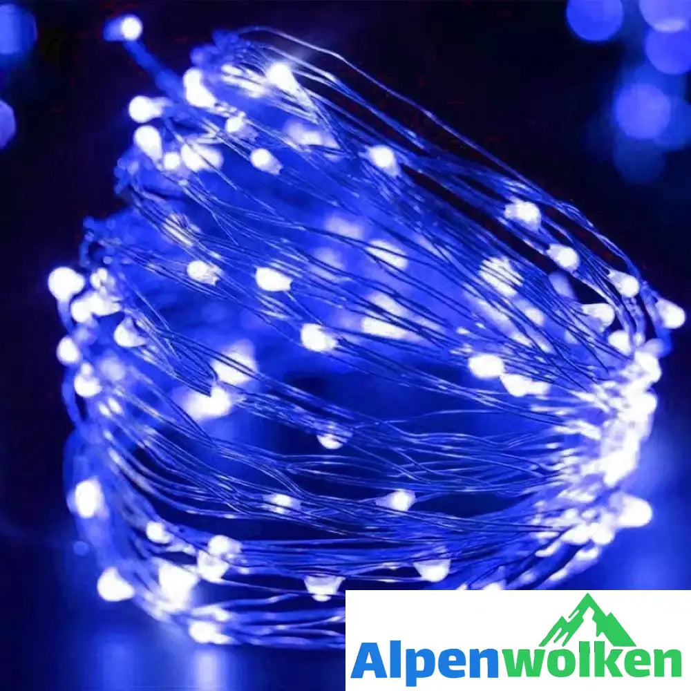 Alpenwolken - LED Flaschenlicht Korken Nachtlicht DIY Deko Geschenk 2M*5 Blau