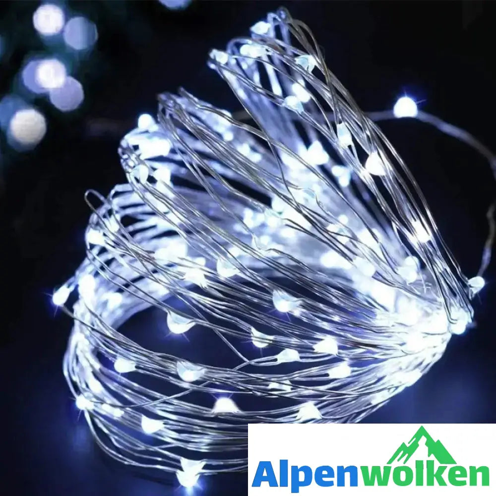 Alpenwolken - LED Flaschenlicht Korken Nachtlicht DIY Deko Geschenk 2M*5 Weiß