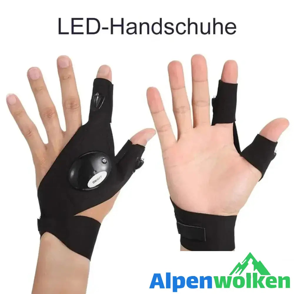 Alpenwolken - LED-Handschuhe mit wasserdichter Beleuchtung