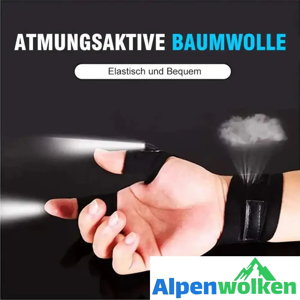 Alpenwolken - LED-Handschuhe mit wasserdichter Beleuchtung