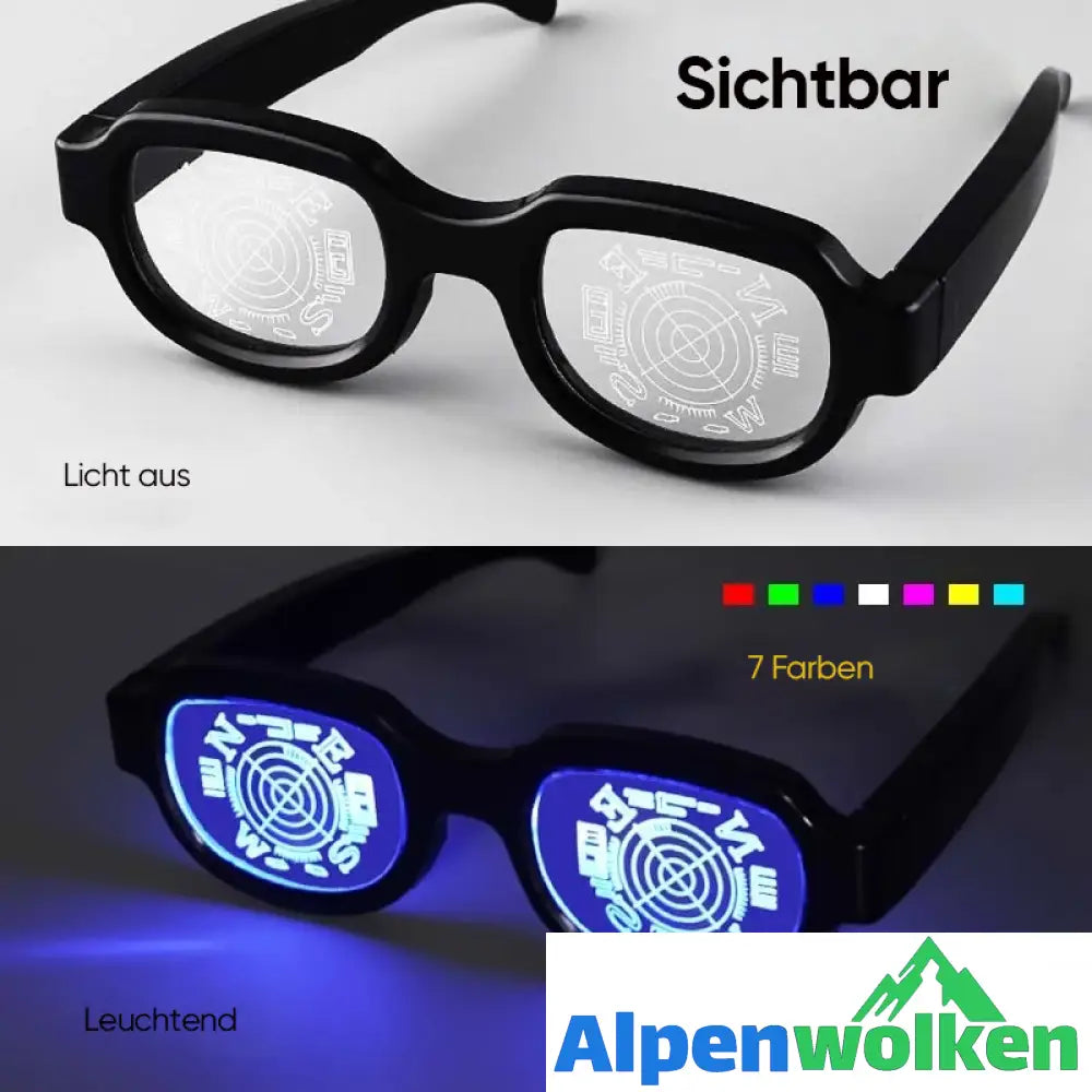 Alpenwolken - 👓LED leuchtende Brillen👓