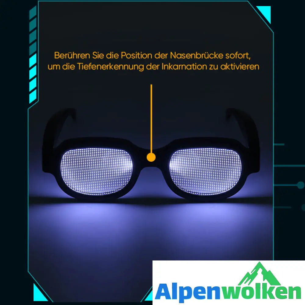 Alpenwolken - 👓LED leuchtende Brillen👓