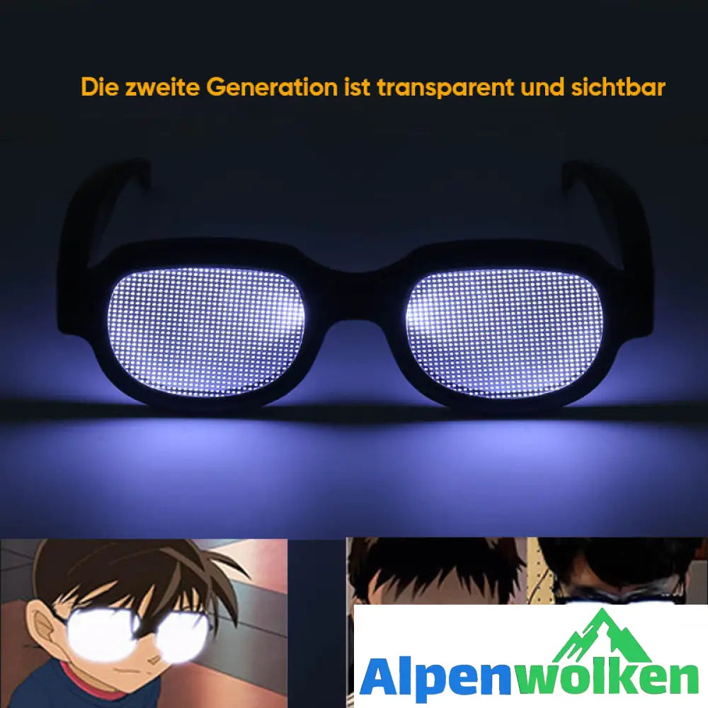 Alpenwolken - 👓LED leuchtende Brillen👓