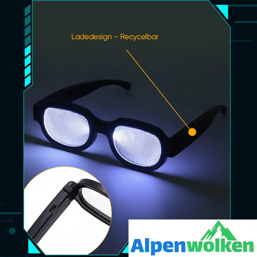 Alpenwolken - 👓LED leuchtende Brillen👓