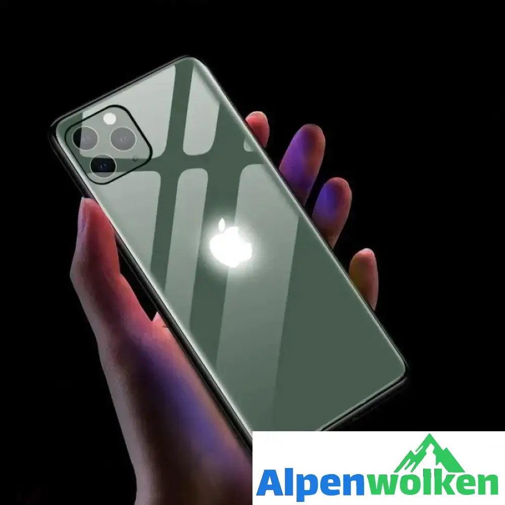 Alpenwolken - LED Licht Beleuchten Handyhülle für iPhone grün