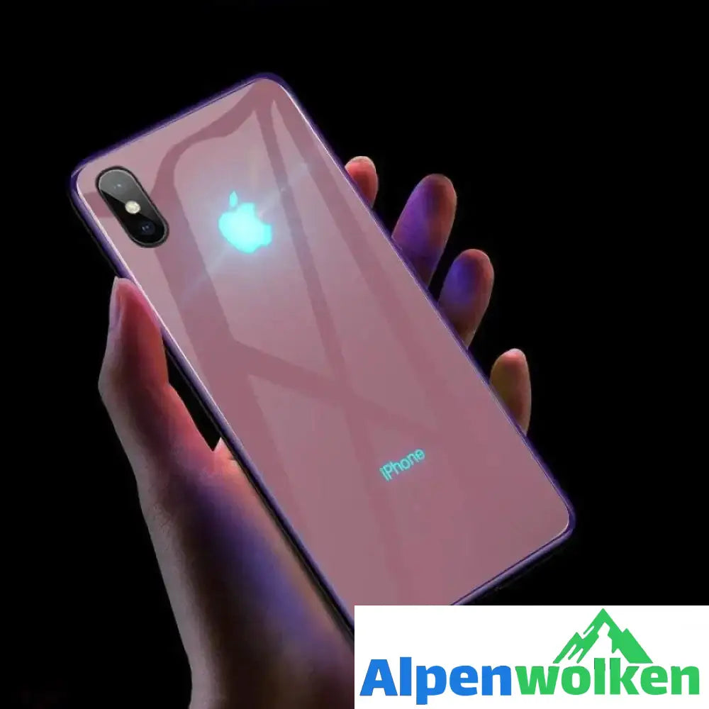 Alpenwolken - LED Licht Beleuchten Handyhülle für iPhone pink