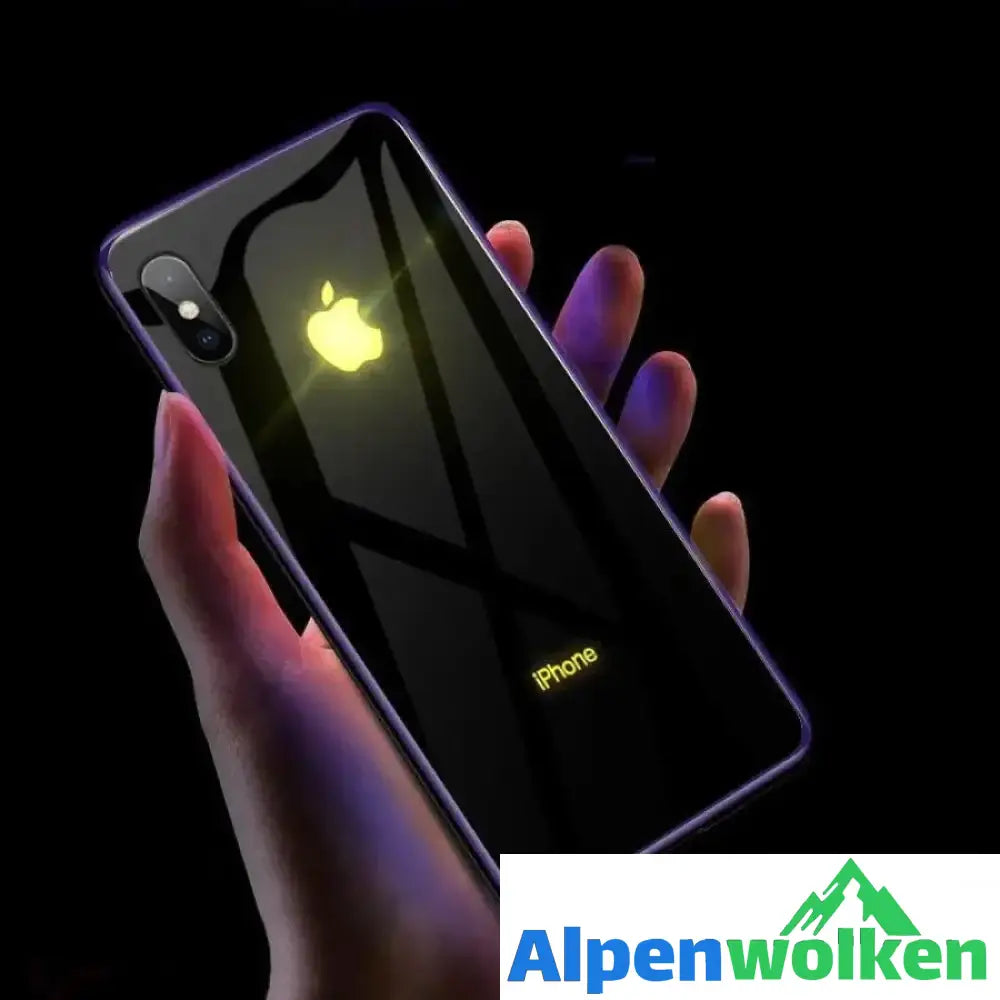 Alpenwolken - LED Licht Beleuchten Handyhülle für iPhone schwarz