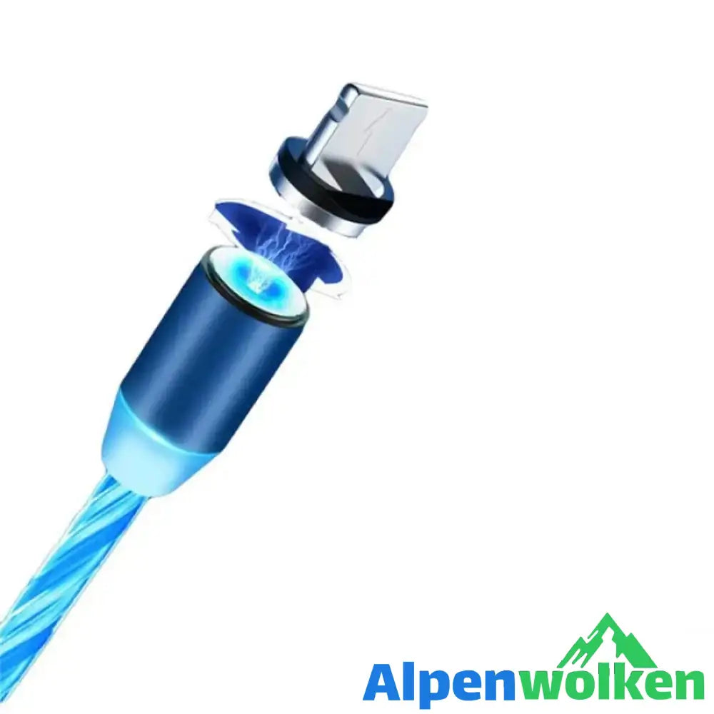 Alpenwolken - LED Magnetic 3 in 1 USB Ladekabel Blau