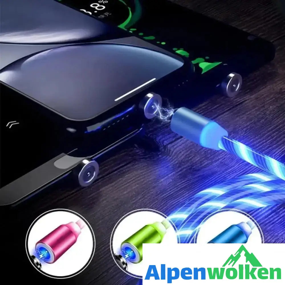 Alpenwolken - LED Magnetic 3 in 1 USB Ladekabel