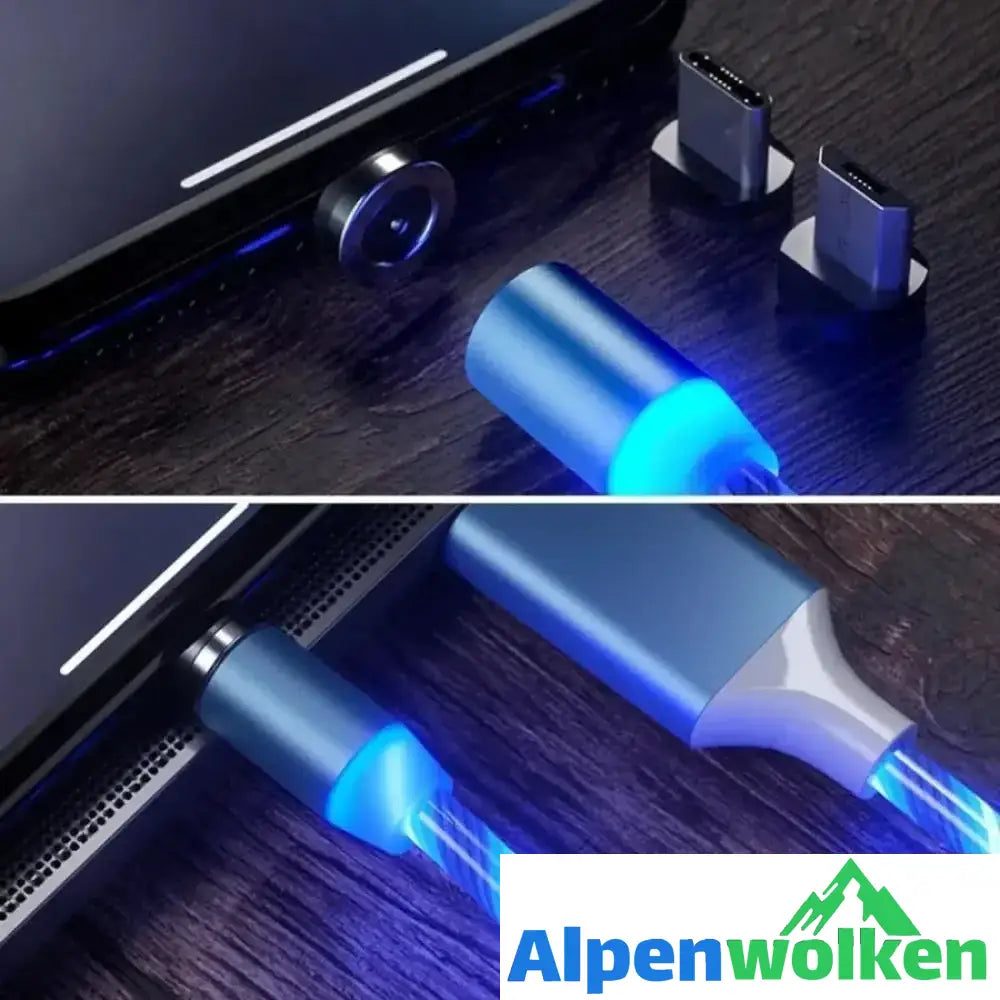 Alpenwolken - LED Magnetic 3 in 1 USB Ladekabel