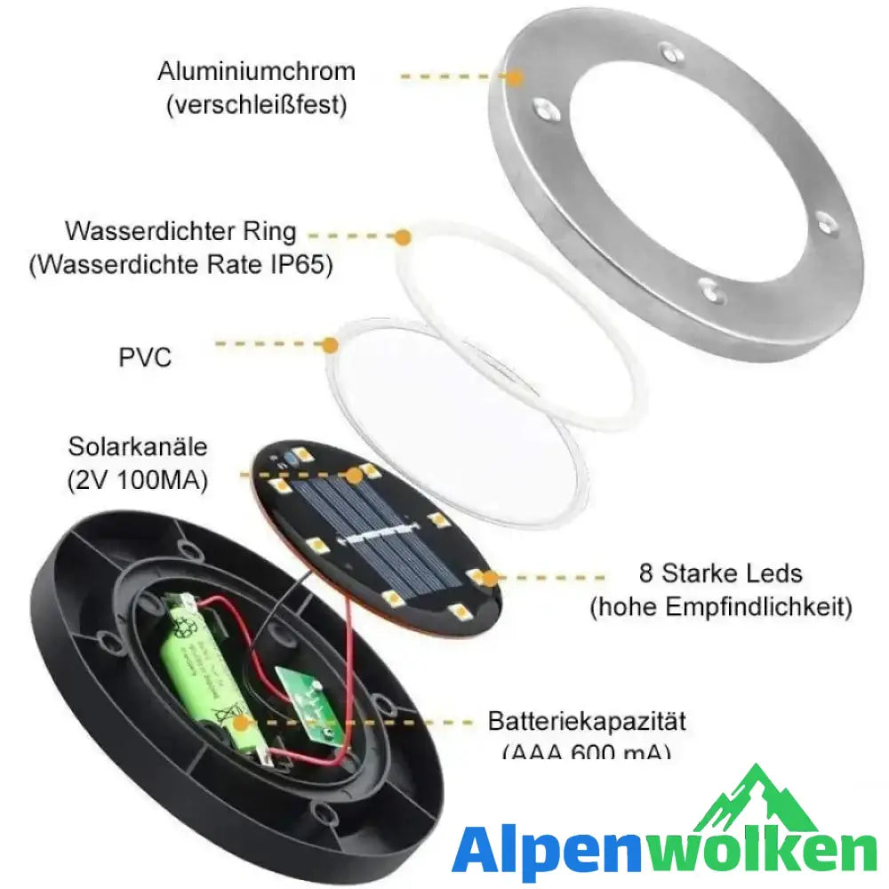 Alpenwolken - LED Solar Stehlampe