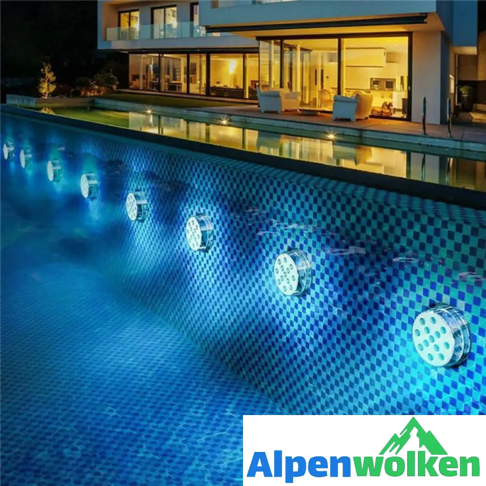 Alpenwolken - LED-Tauchlicht mit Fernbedienung für den Pool