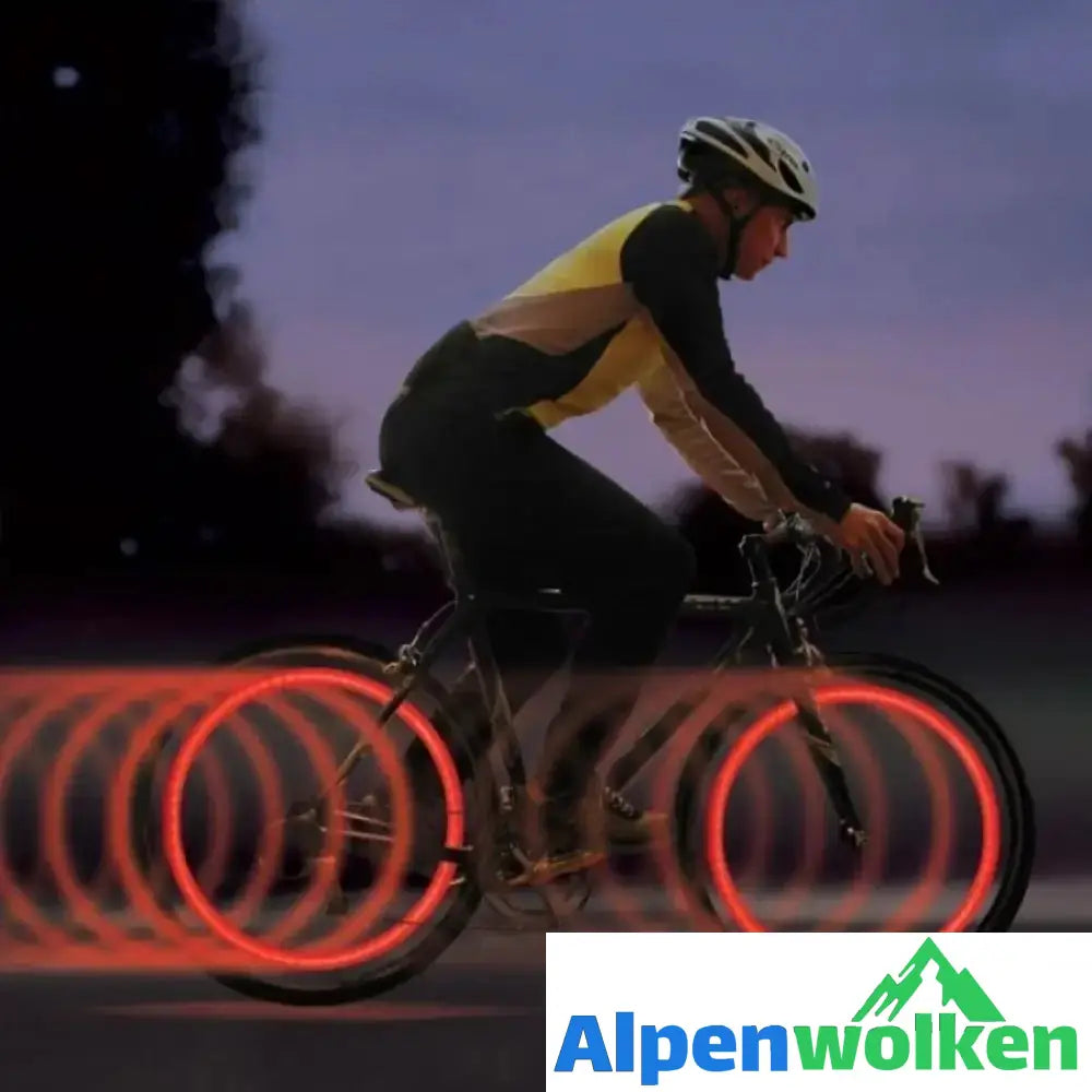 Alpenwolken - LED Ventilkappenlicht für Fahrrad und Auto, 2 Stücke