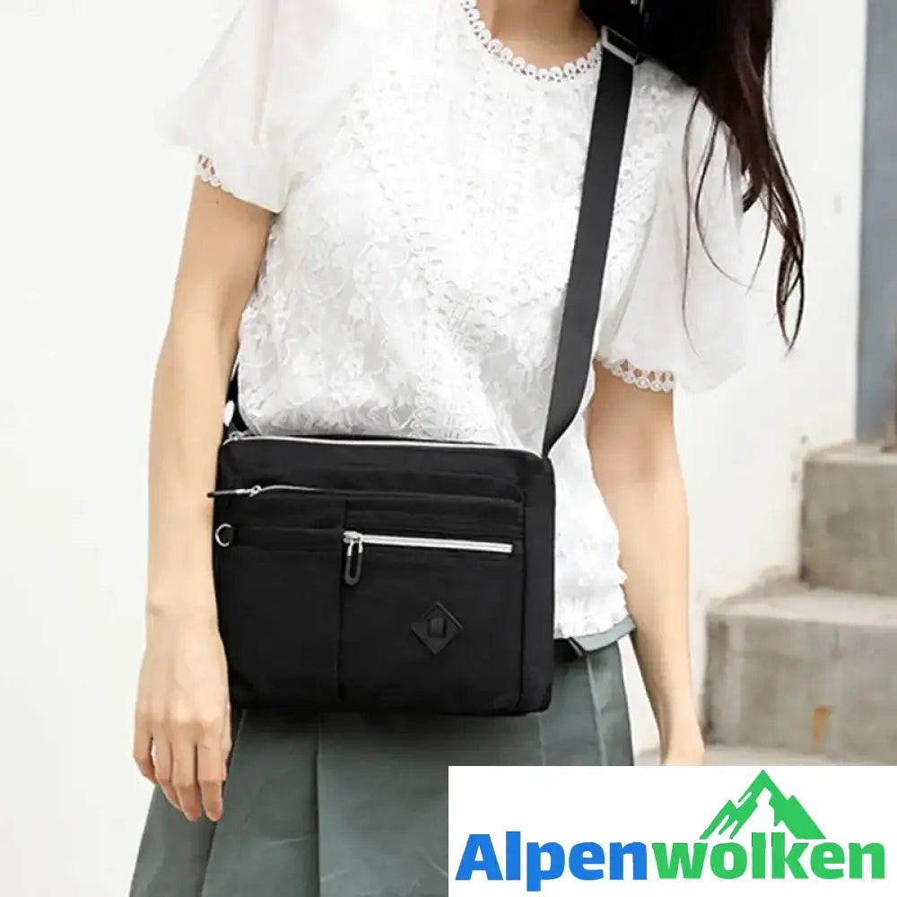 Alpenwolken - Leichte Schultertasche mit mehreren Taschen für Damen