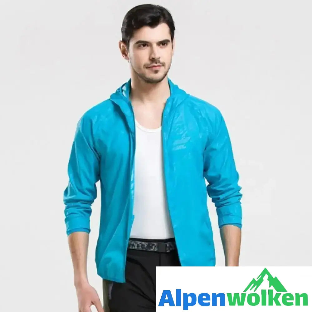 Alpenwolken - Leichte wasserdichte Windjacke UV-Schutz Wear Himmelblau