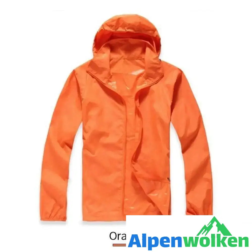 Alpenwolken - Leichte wasserdichte Windjacke UV-Schutz Wear Orange