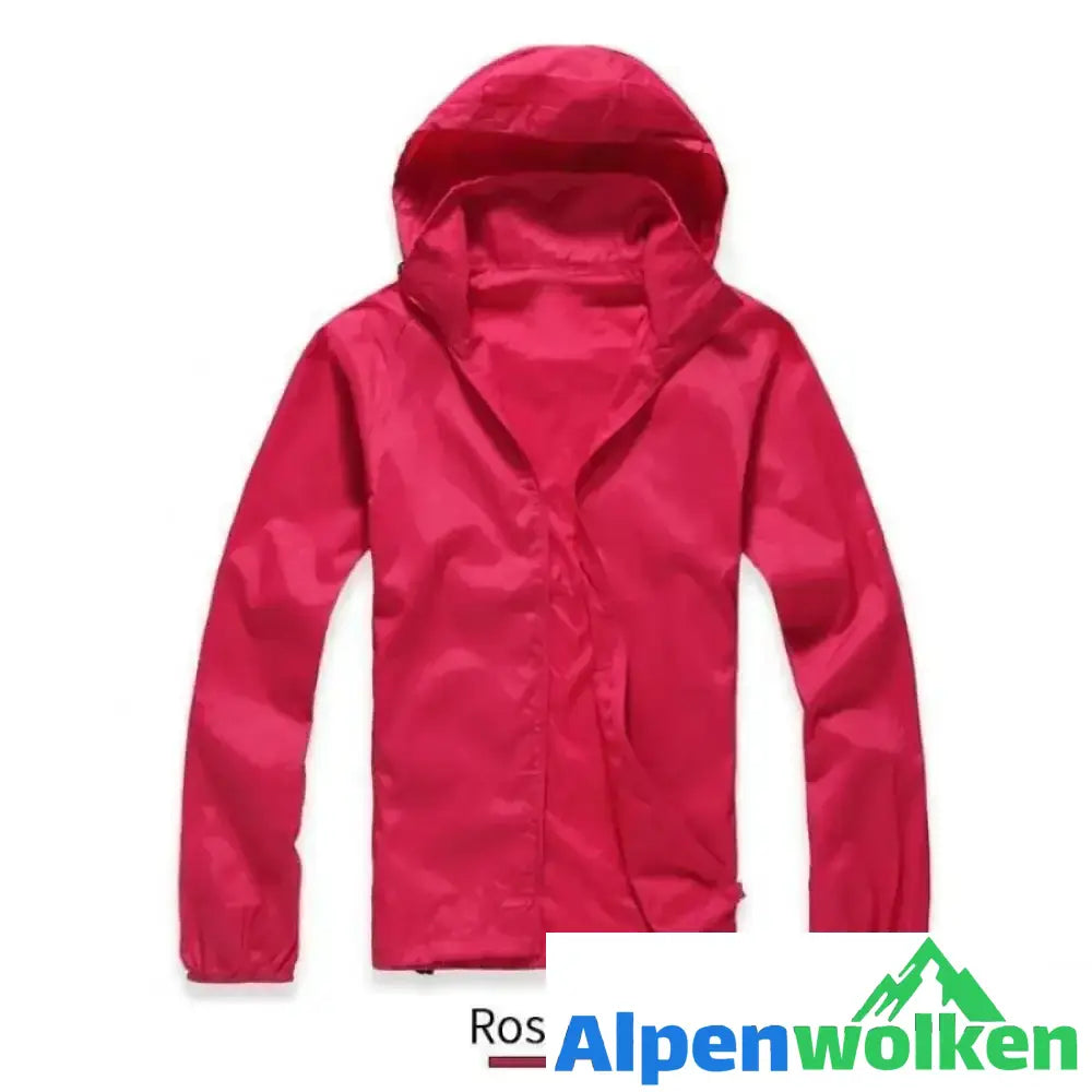 Alpenwolken - Leichte wasserdichte Windjacke UV-Schutz Wear Rosarot