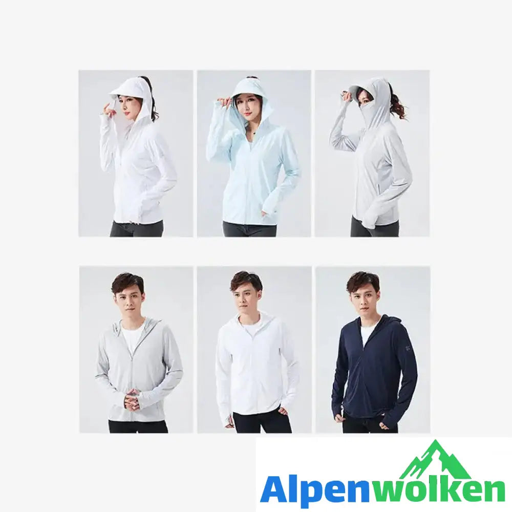 Alpenwolken - Leichter Sonnenschutz-Hoodie im Freien