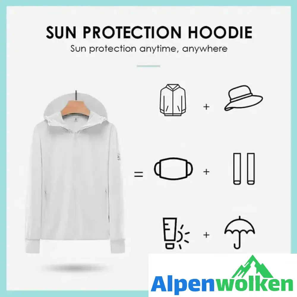 Alpenwolken - Leichter Sonnenschutz-Hoodie im Freien