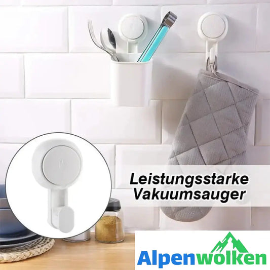 Alpenwolken - Leistungsstarker Vakuum-Saugnapfhaken, 2 PCs