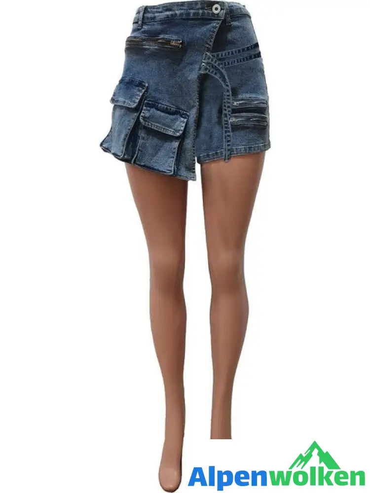 Alpenwolken - Lena Blaue Urban-Shorts Blau