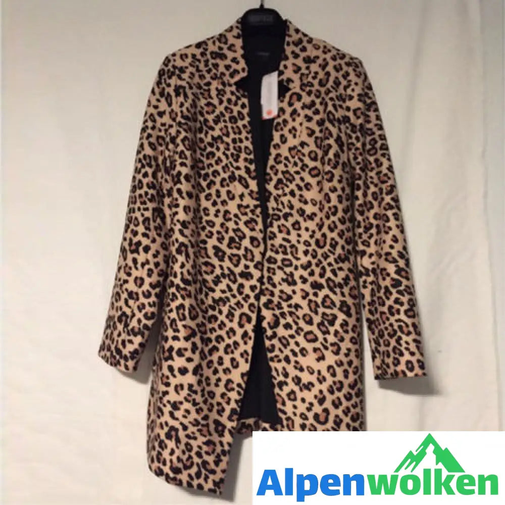 Alpenwolken - Leopard Bedruckter Blazer Für Frauen