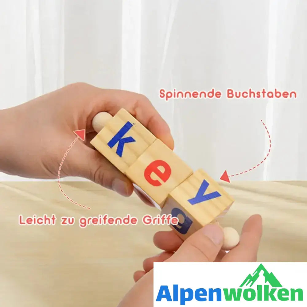 Alpenwolken - Leseblöcke aus Holz