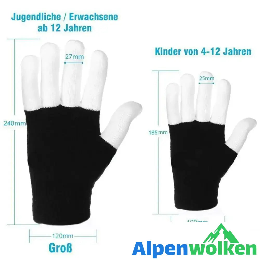 Alpenwolken - Leuchtende Handschuhe 3 Farben 6 Modi