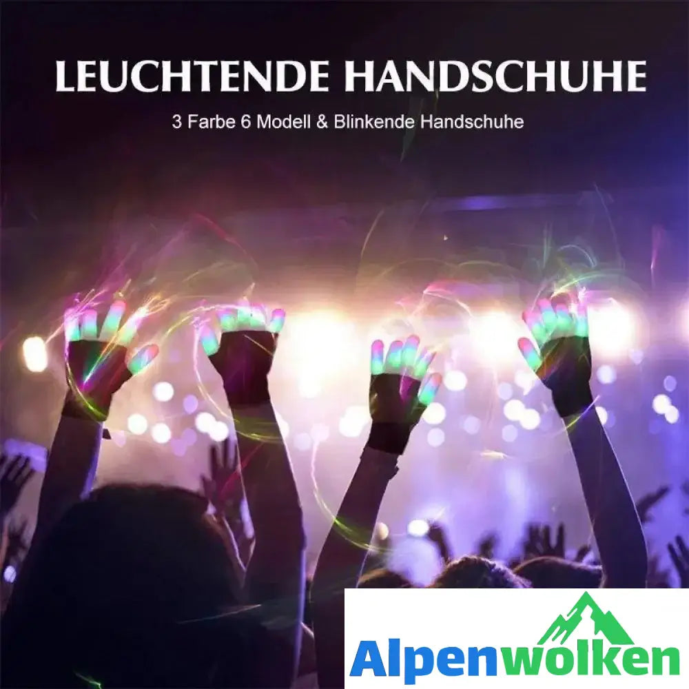 Alpenwolken - Leuchtende Handschuhe 3 Farben 6 Modi