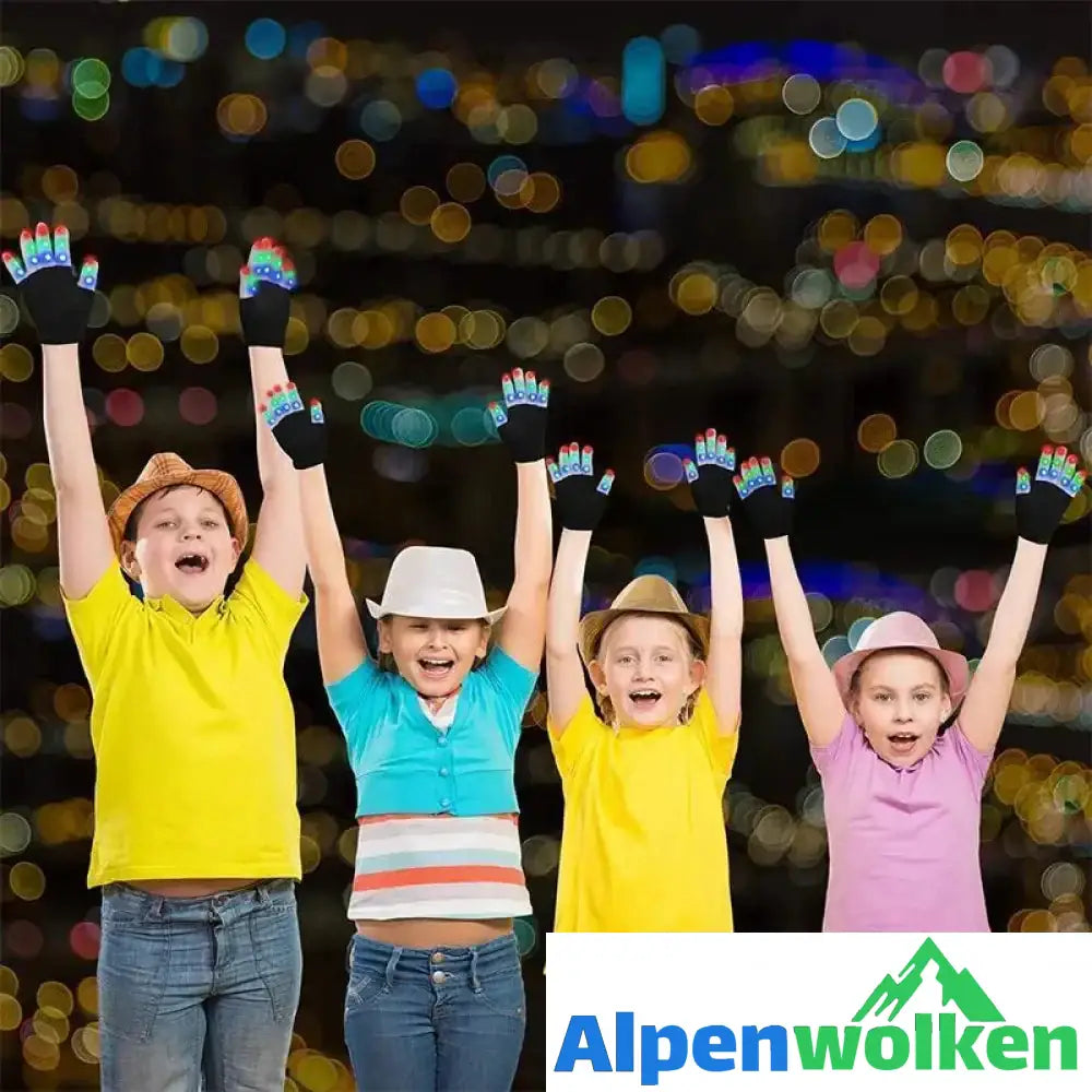 Alpenwolken - Leuchtende Handschuhe 3 Farben 6 Modi