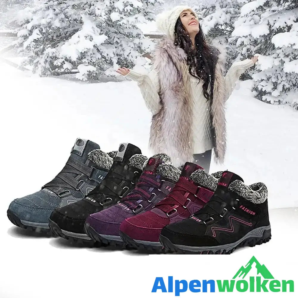 Alpenwolken - Liebespaar warme Pelzfutter Schneeschuhe