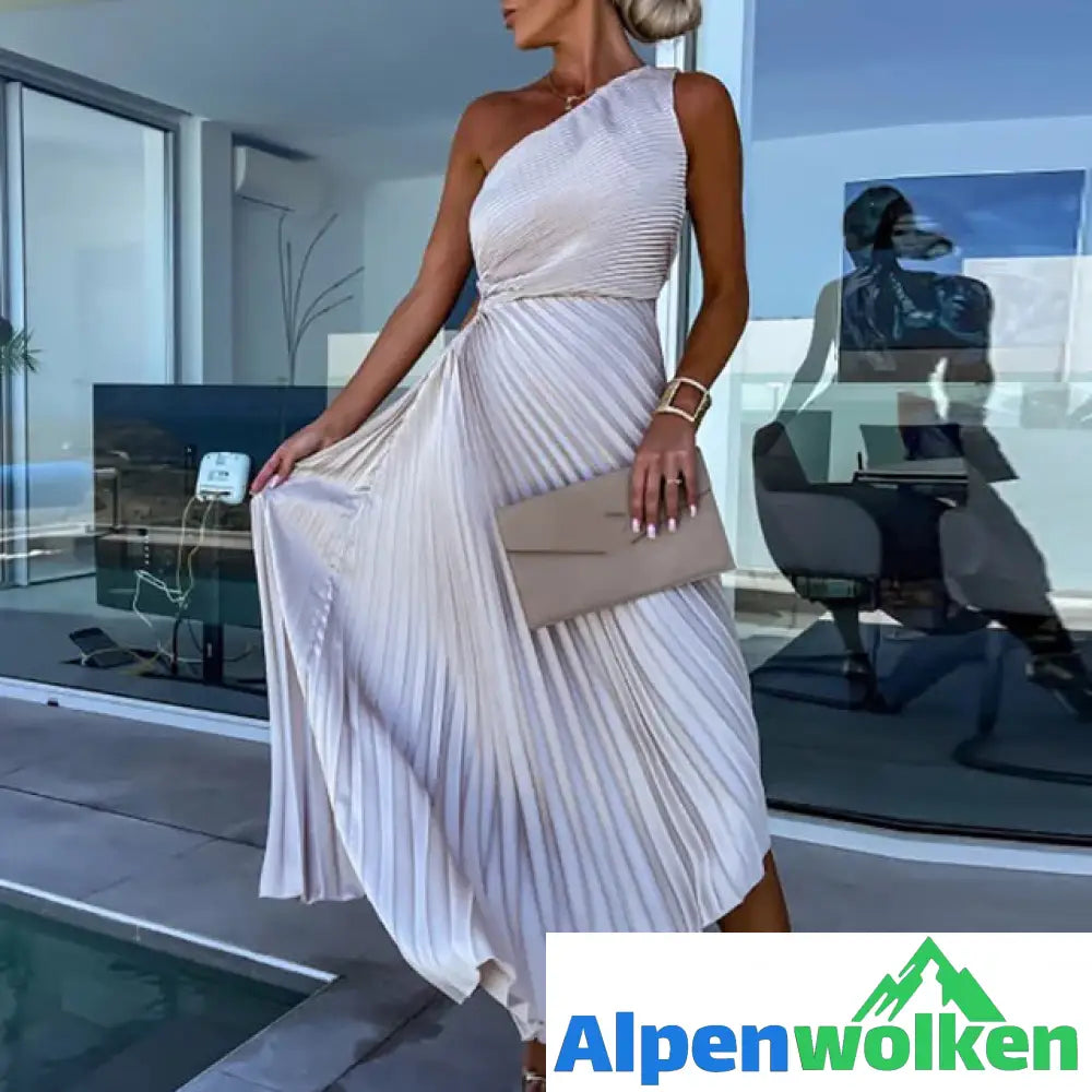 Alpenwolken - Lily - Asymmetric Pasodoble Dress Weiss