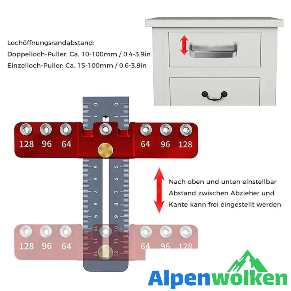 Alpenwolken - Locher für Schubladengriffe