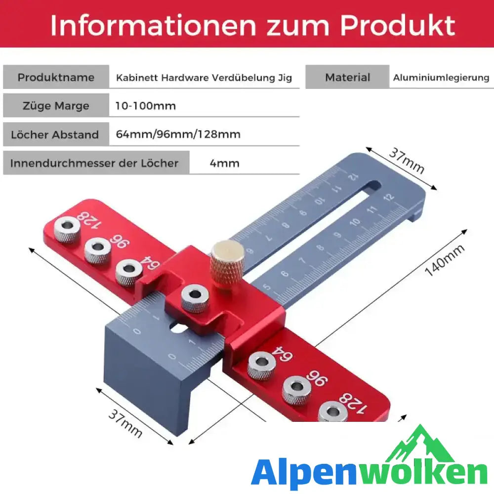 Alpenwolken - Locher für Schubladengriffe