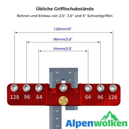 Alpenwolken - Locher für Schubladengriffe