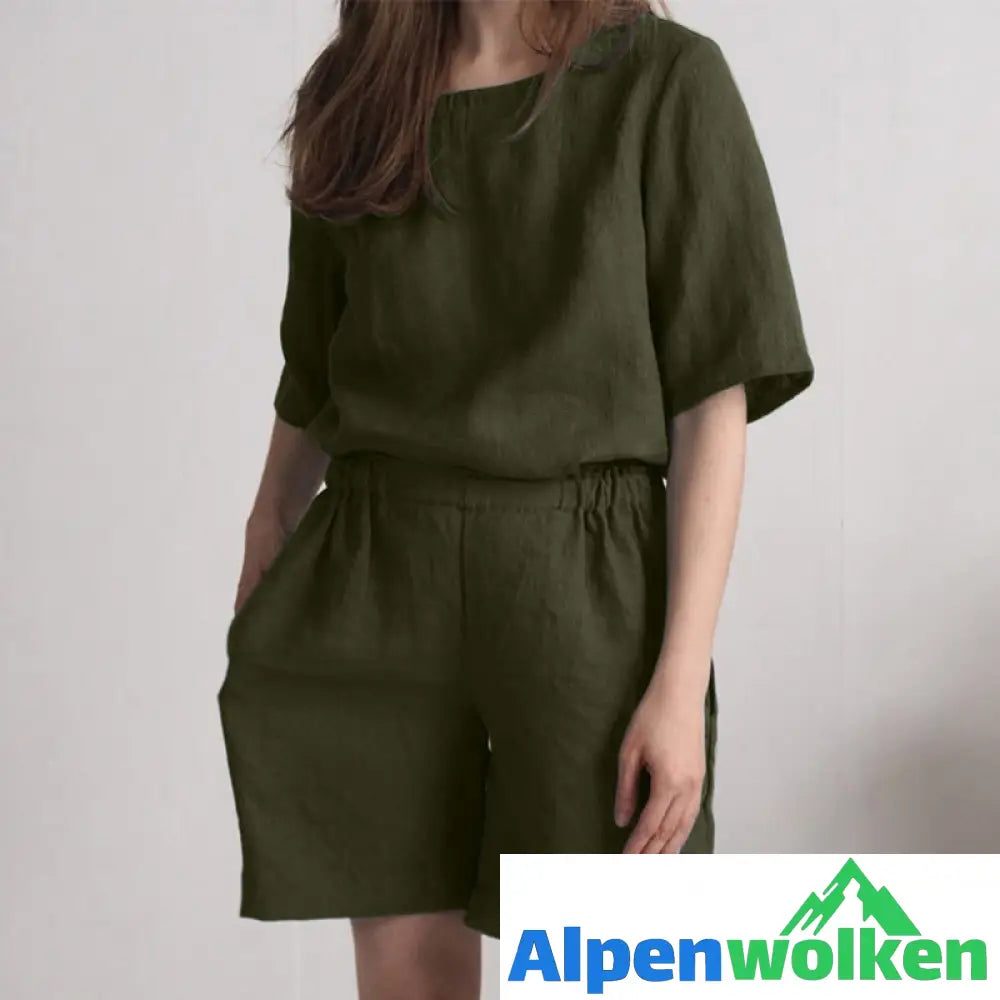 Alpenwolken - ✨💐Lockerer Shorts-Anzug in Übergröße💐✨